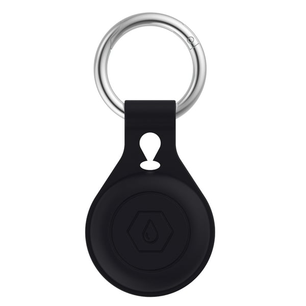 Airtag etuiholder med nøglering silikone Black