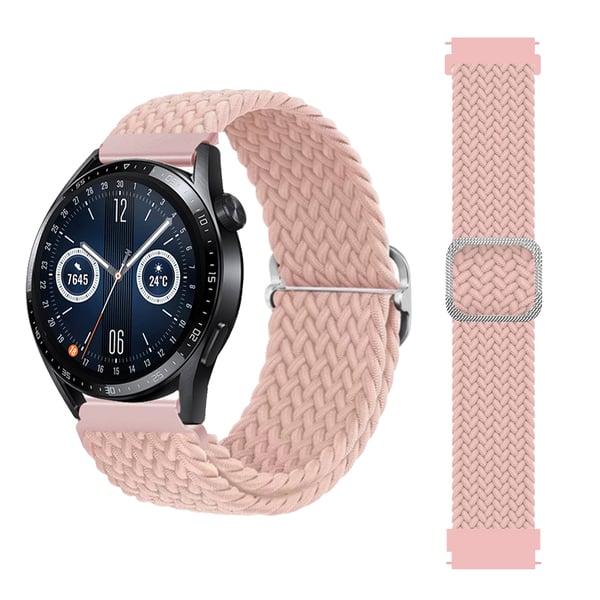 Nylon kellon ranneke Huawei, Xiaomi, Garmin, Samsung 22mm Pink