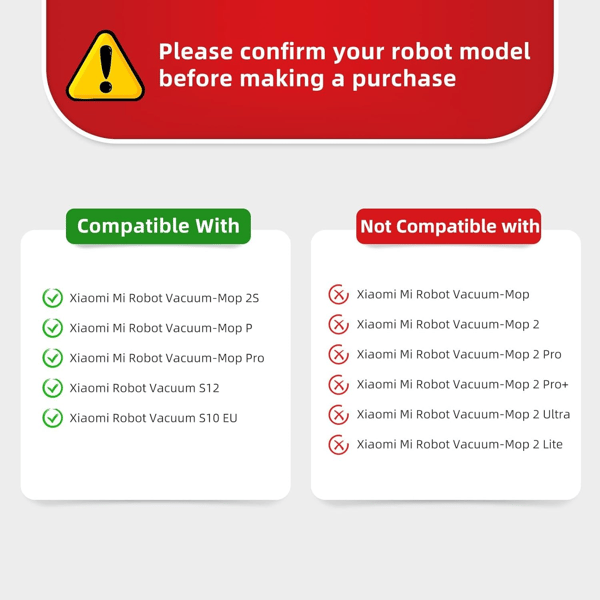 Tilbehør Xiaomi Mi Robot Vacuum-Mop 2S/Pro/STYJ02YM 10 deler