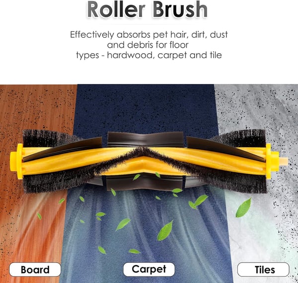Hovedbørster for Ecovacs Deebot OZMO 920, 950, T5, T8 AIVI Max Black+Yellow