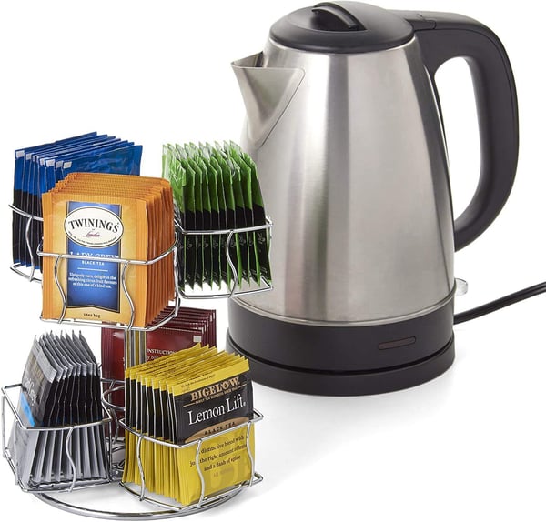 Tepose Organizer, Kaffepose Spinning Carousel med 6 rom Silver
