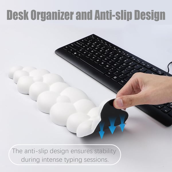 Håndledsstøtte til tastatur, lavet af blødt memory-foam