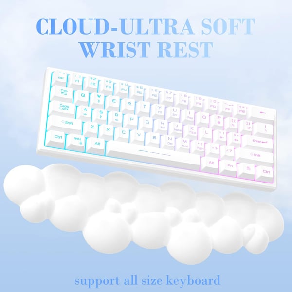 Håndledsstøtte til tastatur White
