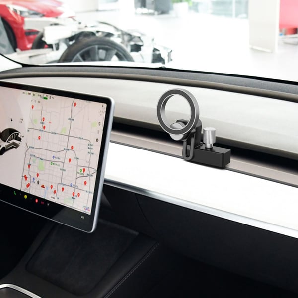Biltelefonholder MagSafe Mobiltelefonfeste for Tesla Model 3 Model Y Black
