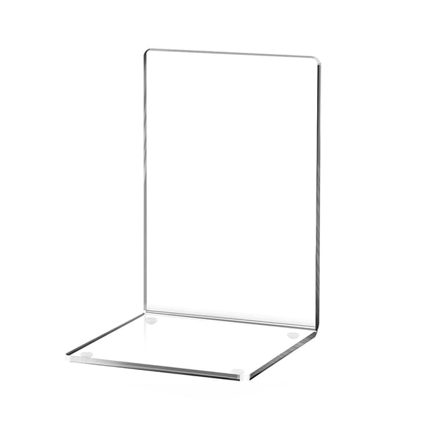 Bokstöd Akryl 4-pack, bokstöd transparent, återanvändbart bokstöd, bokhållare lämplig för skola kontor bibliotek sovrum skrivbord Transparent