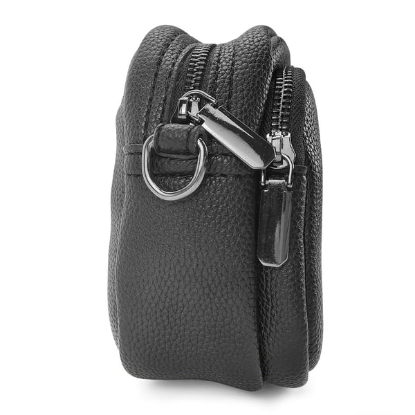 Crossbody-veske, skulderveske av kunstskinn Black
