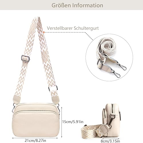Crossbody-väska Axelremsväska PU-läder White