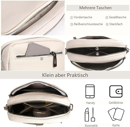 Crossbody-väska Axelremsväska PU-läder White