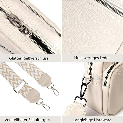 Crossbody-väska Axelremsväska PU-läder White