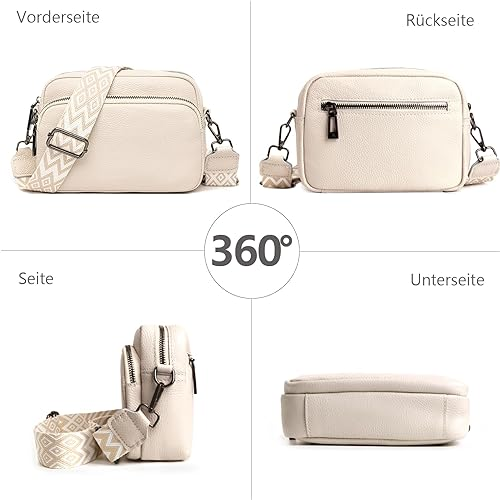 Crossbody-väska Axelremsväska PU-läder White