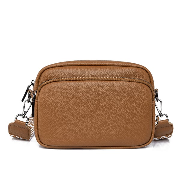 Crossbody-vesker for kvinner, justerbar remveske i PU-skinn Brown