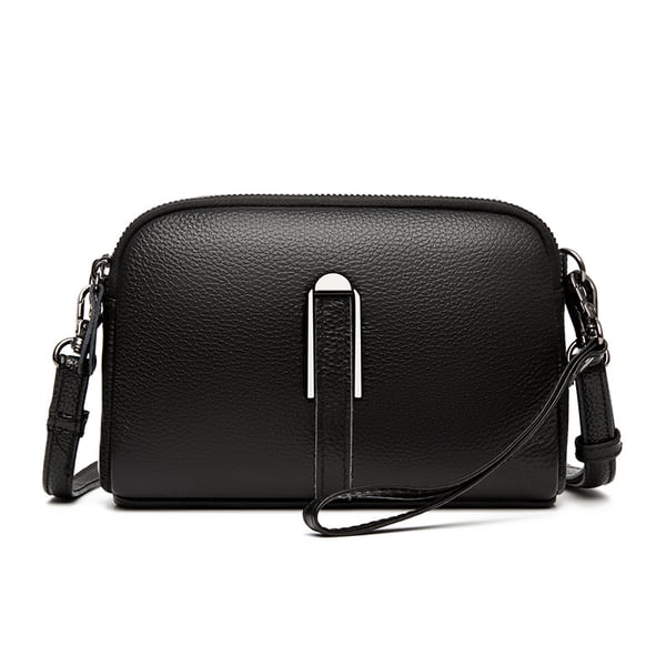Trendy crossbody midjeveske med skulderstropp Black