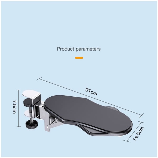 Datorarmstöd, Armbågshållare för Skrivbord Black Model Foldable / Rotatable