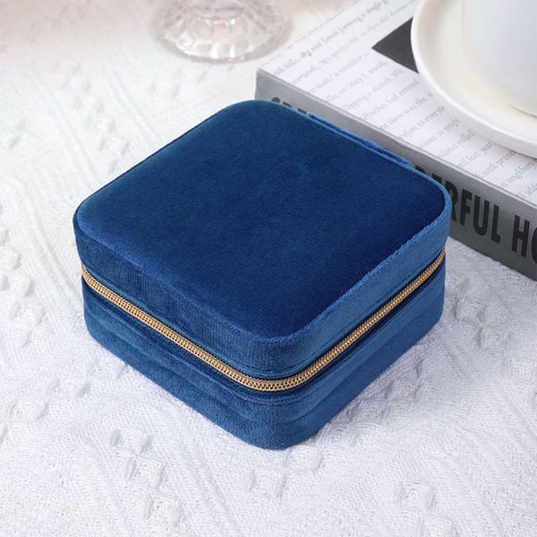 Kannettava samettikorulaatikko DarkBlue
