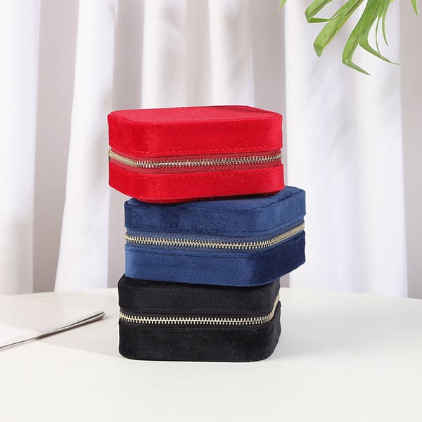 Kannettava samettikorulaatikko DarkBlue