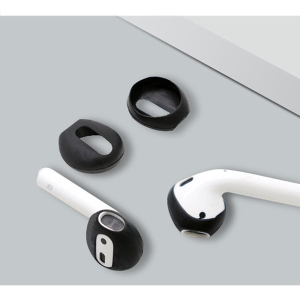 Ørebeskyttere i silikon for AirPods 1/2 generasjon Black