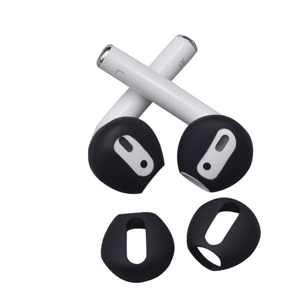 Ørebeskyttere i silikon for AirPods 1/2 generasjon Black