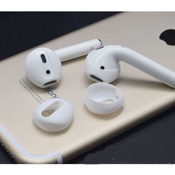 Ørebeskyttere i silikon for AirPods 1/2 generasjon White