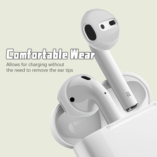 Ørebeskyttere i silikon for AirPods 1/2 generasjon White