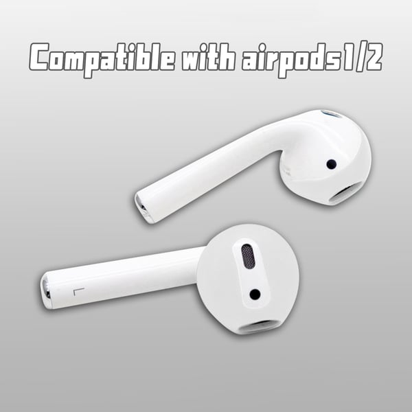 Ørebeskyttere i silikon for AirPods 1/2 generasjon White