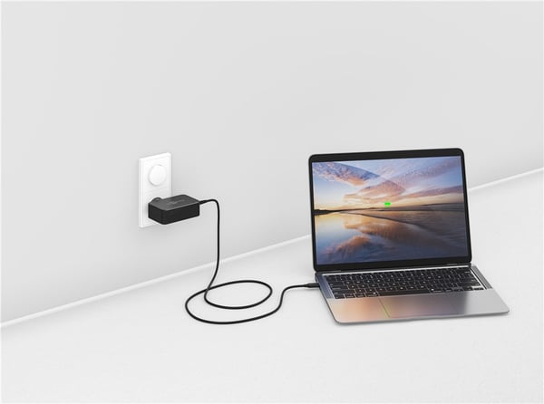 USB-C™-lader for bærbare datamaskiner (65 W) svart