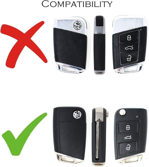 Bilnøkkelveske for Golf 7/Lingdu/New Octavia/Karoq/Kodiak/Komik/Yedi Black+Blue