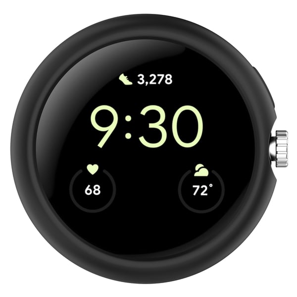 PC halv-pack beskyttende etui til Google Pixel Watch Black