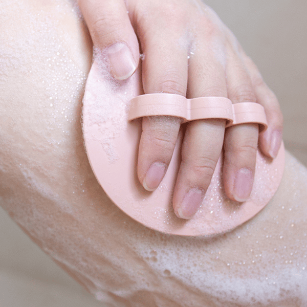 Silikone brusebørste, bodyscrub Beige