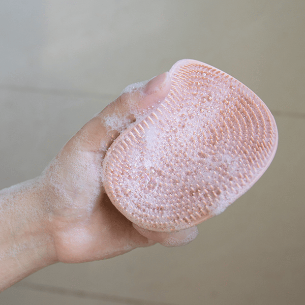 Silikone brusebørste, bodyscrub Beige