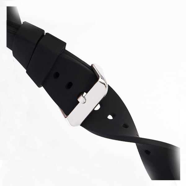 Universaali silikonirannekello Black 24 mm