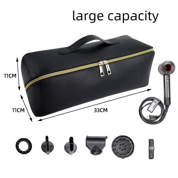 Bærbar oppbevaringspose for Dyson hårføner Black