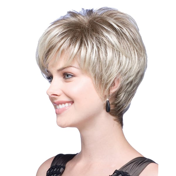 Tyylikäs lyhyt peruukki naisille - erittäin kevyt ja hengittävä Pale Blonde Model 2