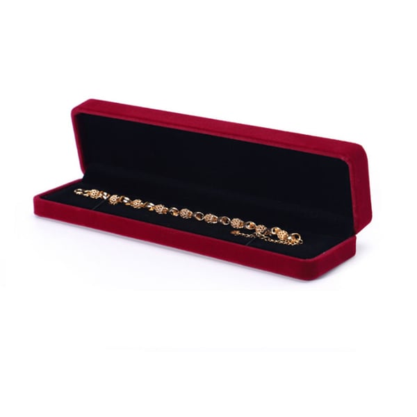 Smykkeskrin for halskjeder og armbånd DarkRed