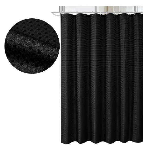 Vedenpitävä suihkuverho kylpyhuoneeseen Black L