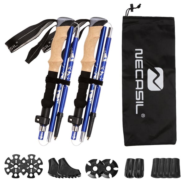 Ultralett turstav turstav 5 seksjon 1 par Blue