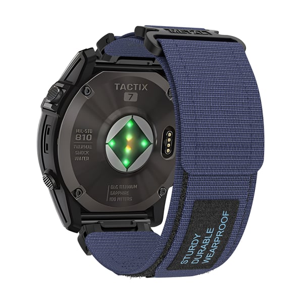 Nylon kellon ranneke Garmin Watchiin Blue 22 mm