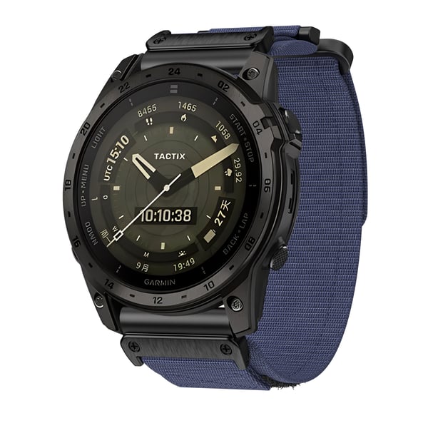 Nylon kellon ranneke Garmin Watchiin Blue 22 mm