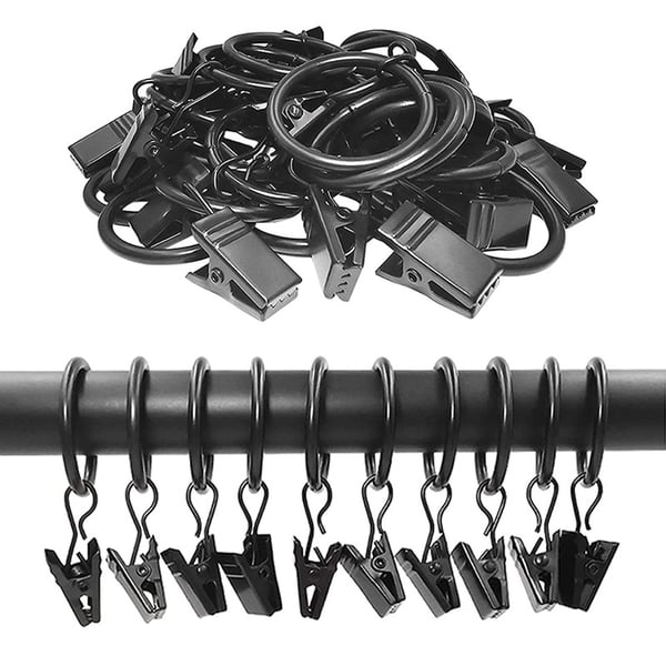 Gardinringar Clips - 20 pack 3x2.5 cm