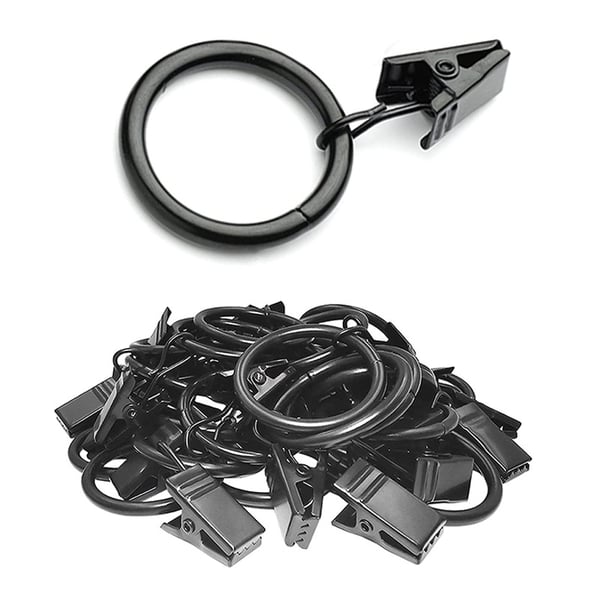 Gardinringar Clips - 20 pack 3x2.5 cm