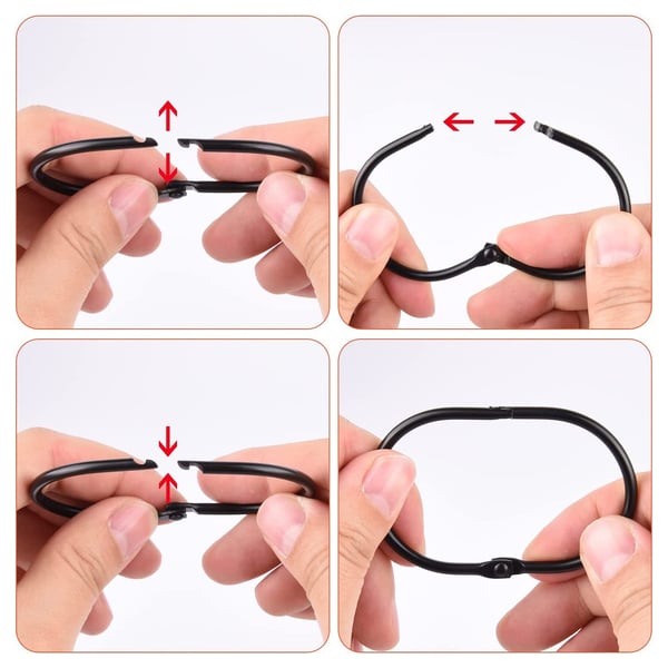 Gardinringar / Ringar för duschdraperi 12-pack Silver