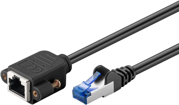 Netværkskabel forlænger CAT 6A, S/FTP (PiMF), sort