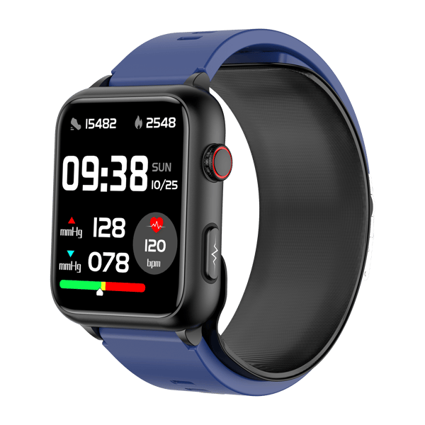 Smartwatch, 1,91 tommer skærm, blodtryk, puls, blodiltning DarkBlue