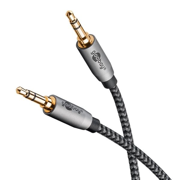 Lydtilkoblingskabel AUX, 3,5 mm stereo, 2 m