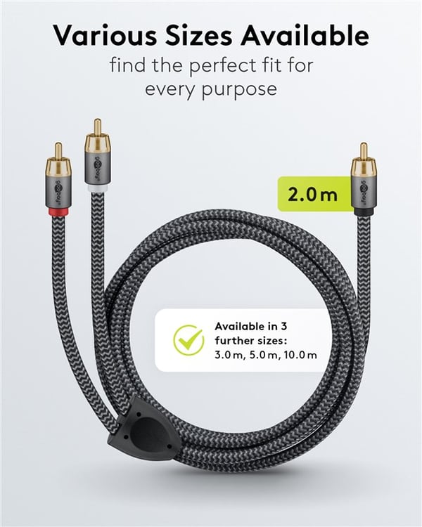 RCA-splitterkabel, 2 m
