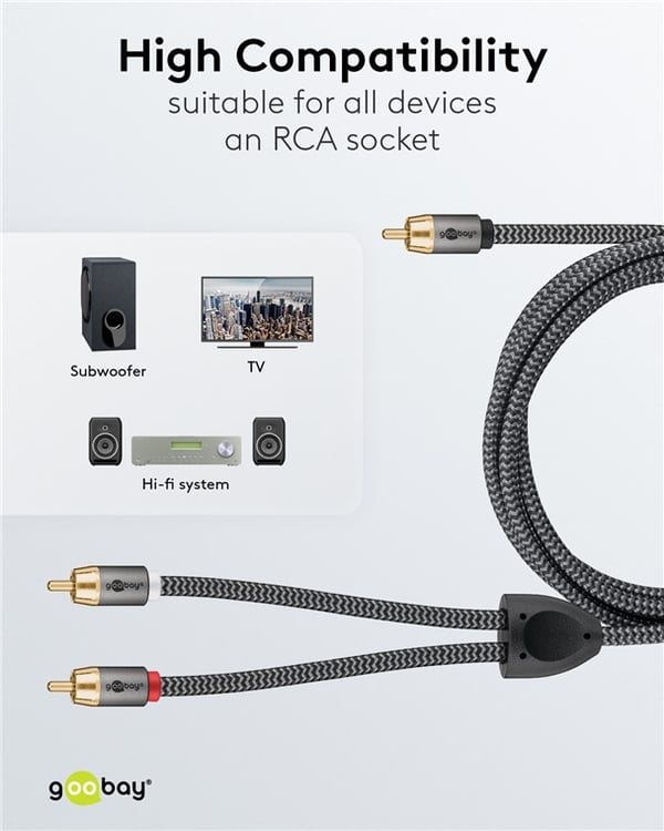 RCA-splitterkabel, 2 m