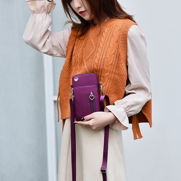 Crossbody minitaske Mobiltaske Purple