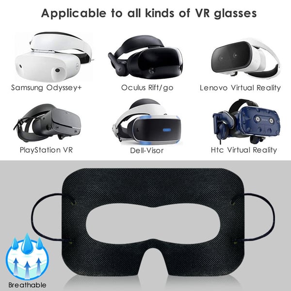 VR-engangs øyemasker for Vision Pro/Meta Quest 3, 100-pakning