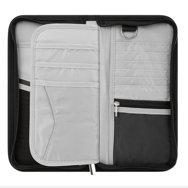 RFID reisedokumentetui Black