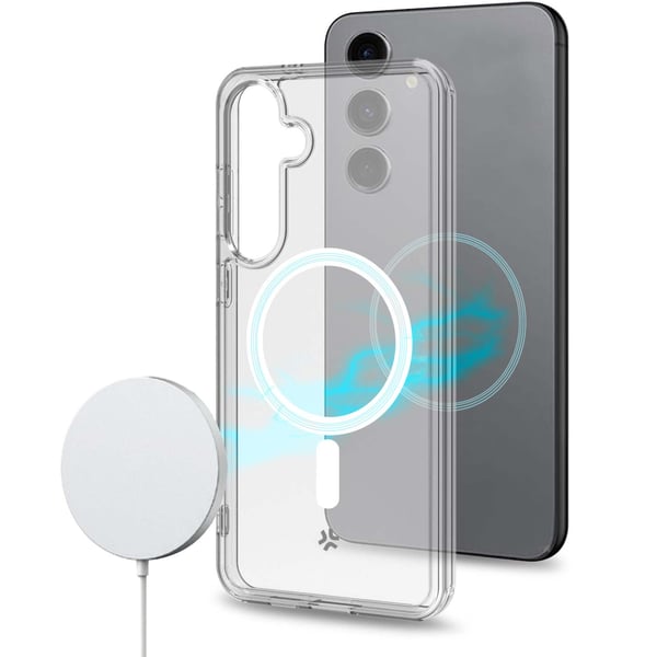 Gelskinmag Magnetic TPU-deksel Galaxy S24+ 5G Gjennomsiktig