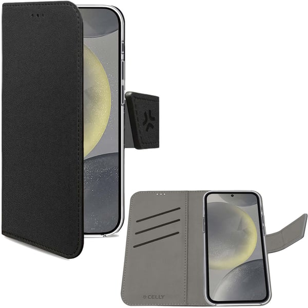 Wally Wallet Case Galaxy S24 5G musta
